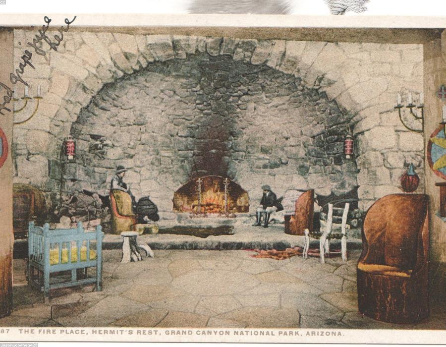 Stone fireplace — illustrative placeholder